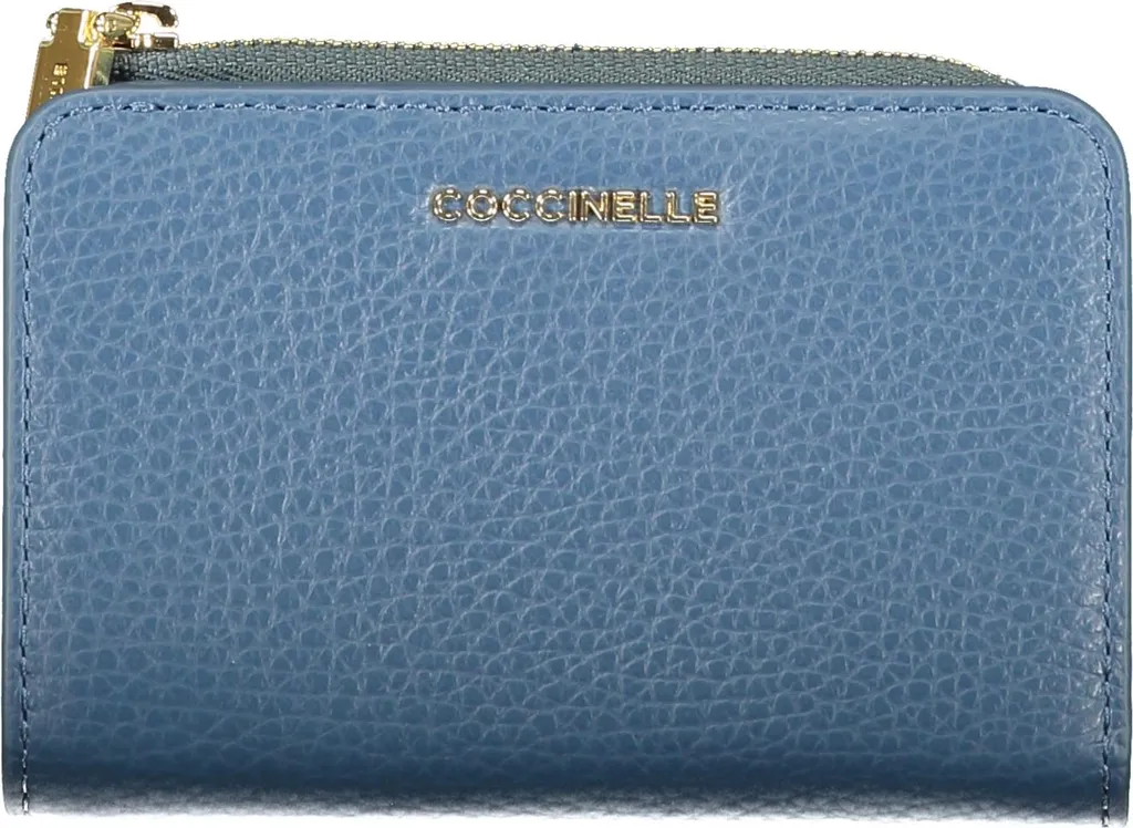 Elegante Portafoglio Blu Metallizzato Donna: Grande Capacità e Stile - 1