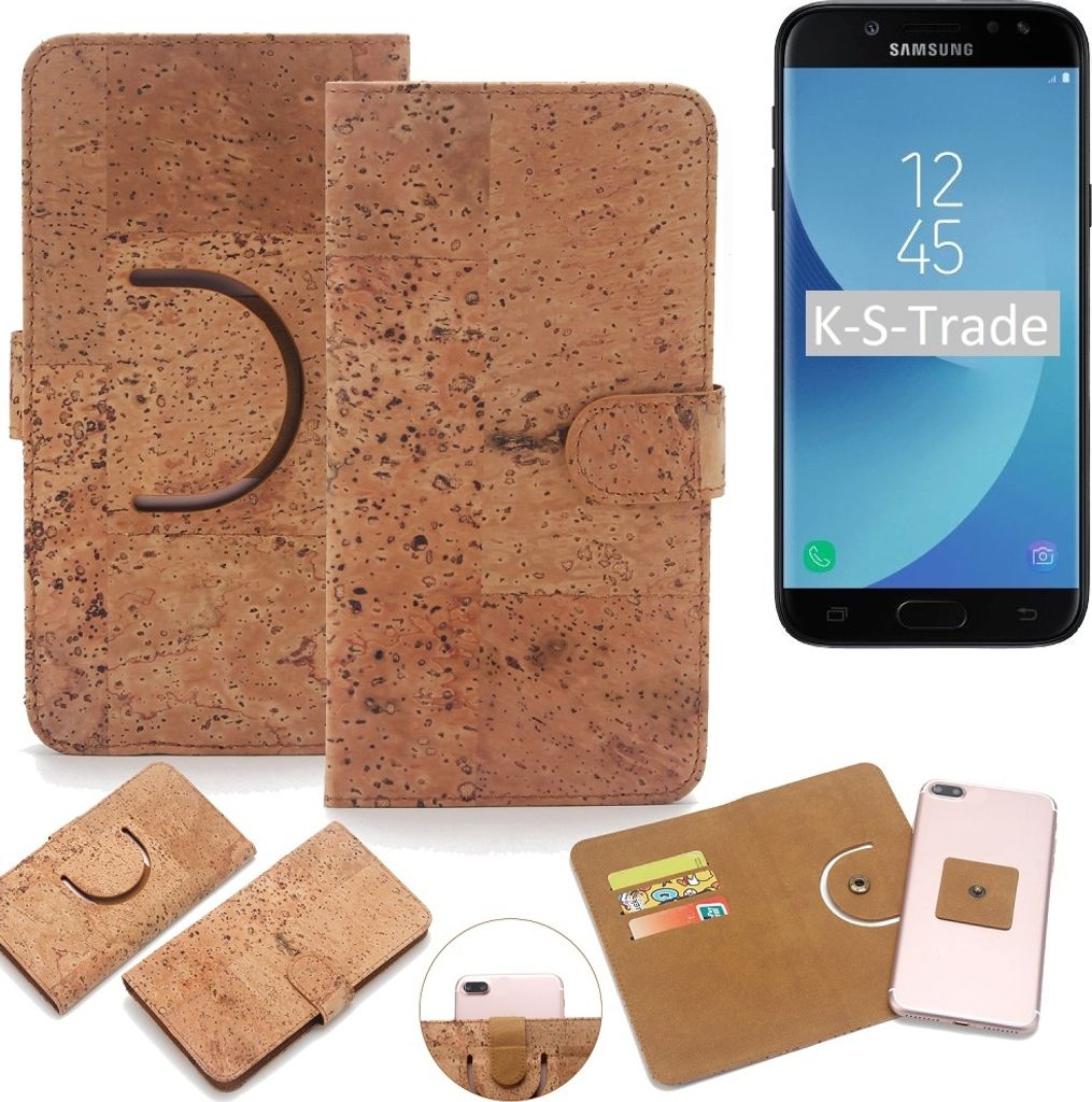 K-S-Trade Handy Hülle Schutz Hülle kompatibel mit Samsung Galaxy J5 (2017) Duos Handyhülle Schutzhülle Korkhülle Kork-Hülle 1x