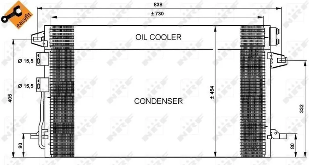 Condenseur NRF 35617 Haute Performance - OE 04677509AA pour Voyager IV