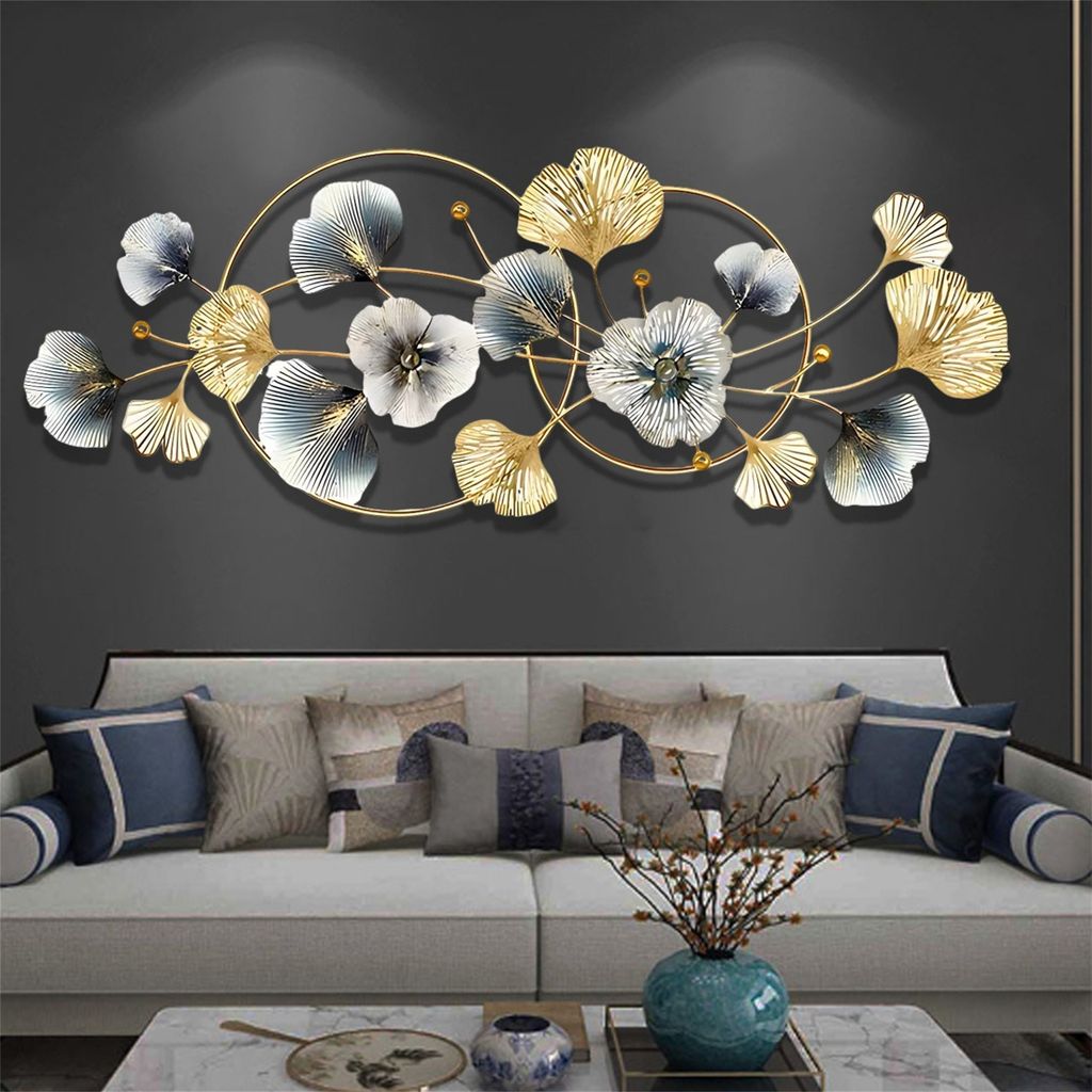 Wandskulpturen, Wanddekoration aus Metall, 3D Gingko Produktbild 2