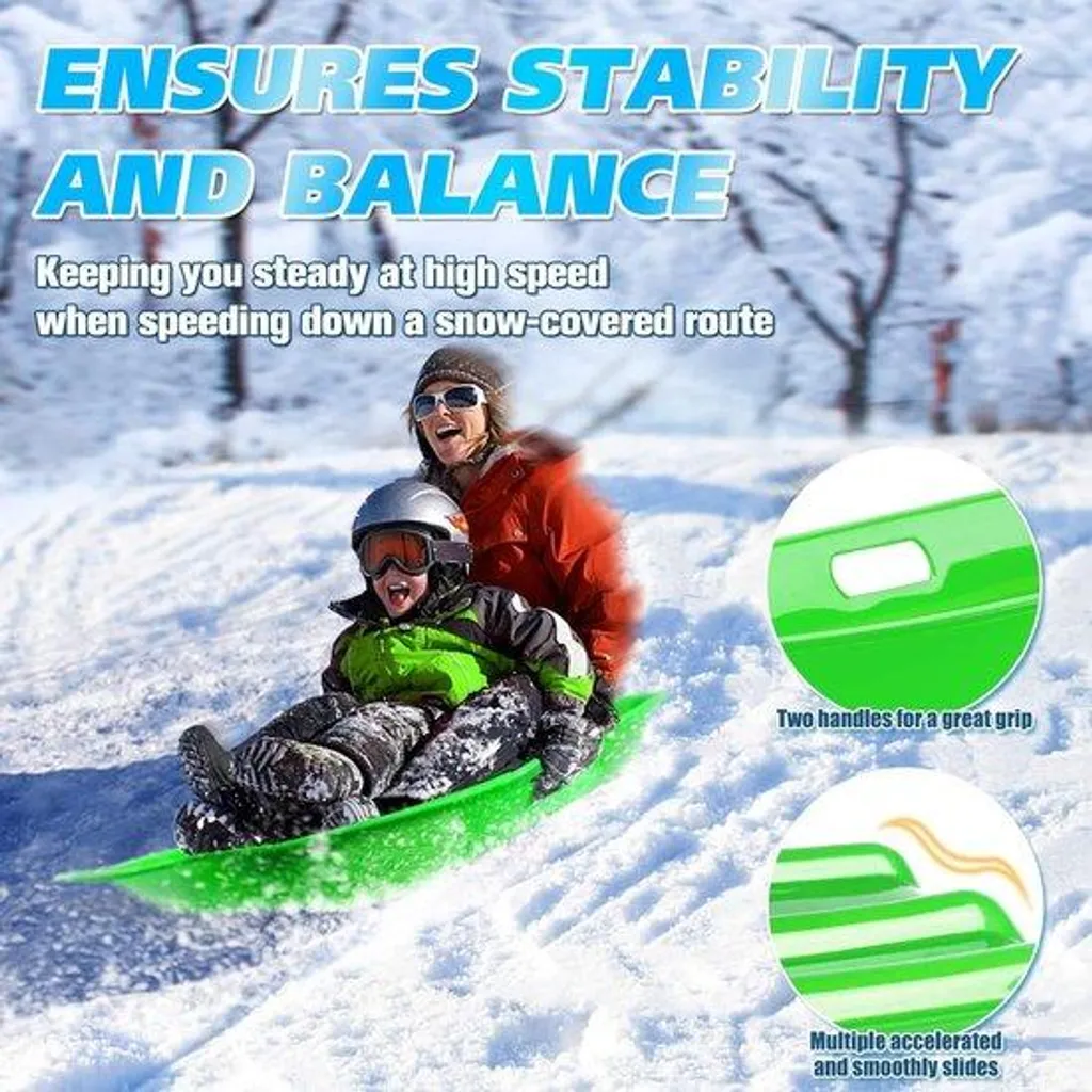 Luge de neige 89 cm familiale pour sorties hivernales enfants adultes