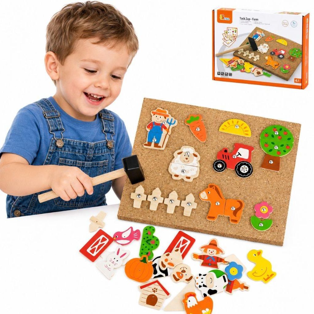 Viga Wooden Farm Nail Art Montessori-Korkbrett