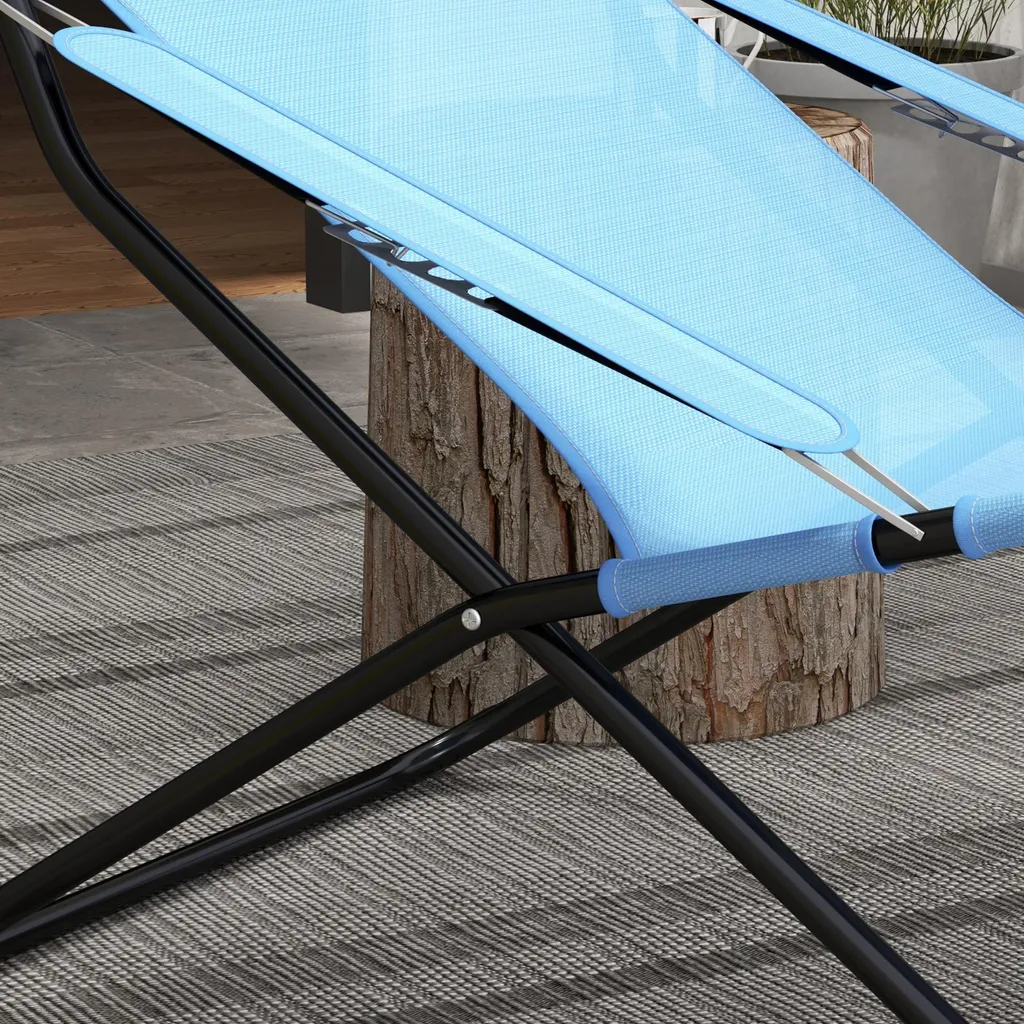 Chaise pliante robuste 120kg dossier réglable pour soulager le dos