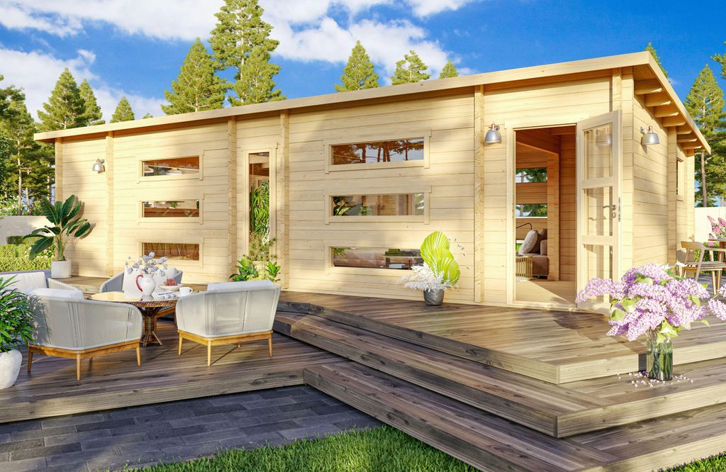 Fjordholz Gartenhaus Modell Dundee 44 B