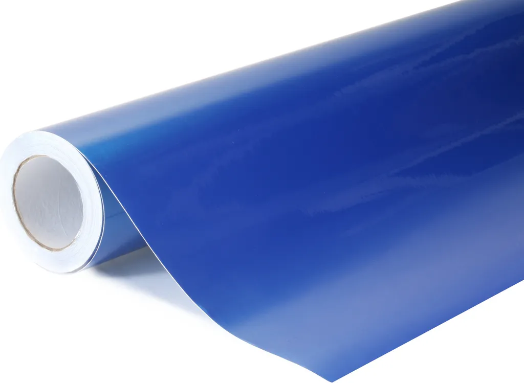 Film covering bleu moyen métallique anti-bulles 152x700cm anti-rayure