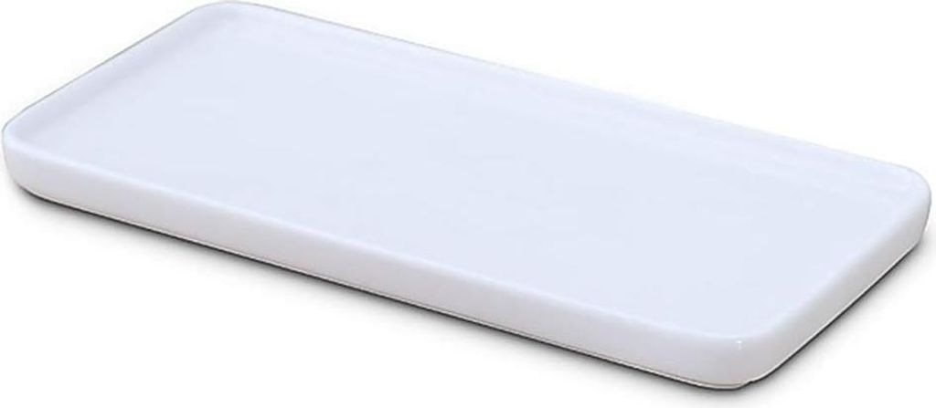 Kleiner rechteckiger Keramik-Schminktisch, Badewannenablage, Badezimmerregal, Kosmetikablage, für Papierhandtücher, Kerzen, Handtücher, Pflanzen...