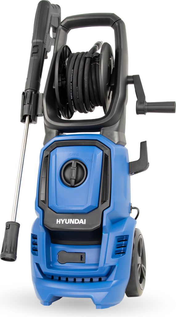 HYUNDAI Elektro-Hochdruckreiniger HPW1800CE (1800W, 140bar, 420 l/h, Schlauchtrommel, Blau)