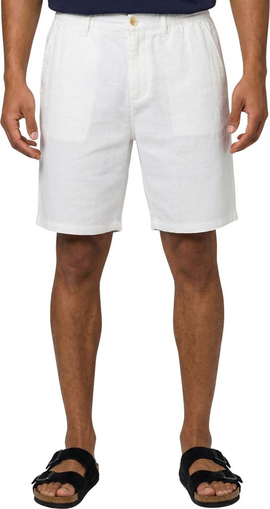 Tazzio Herren Leinen Shorts A212 (Weiß, S)