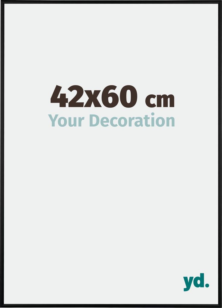 Bilderrahmen, 42x60 cm, Schwarz Matt, Aluminium, Kent