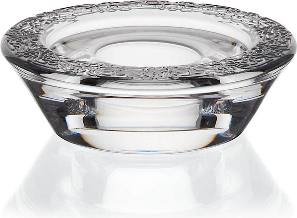 Teelichthalter Mystery 12cm, Transparent, aus Bleikristall