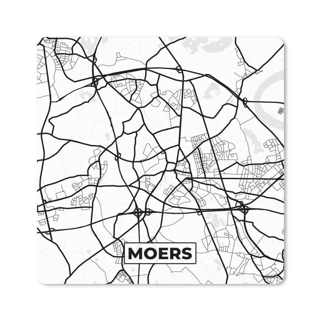 MuchoWow Mauspad Mousepad Karte - Moers - Stadtplan 30x30 cm - Mousepads - Maus Mat - Pad - Mausunterlage - Gaming