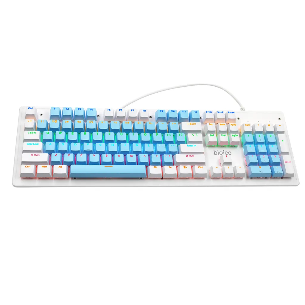 Clavier Mécanique Rétroéclairé LED avec Switches Bruns et Blancs - 2