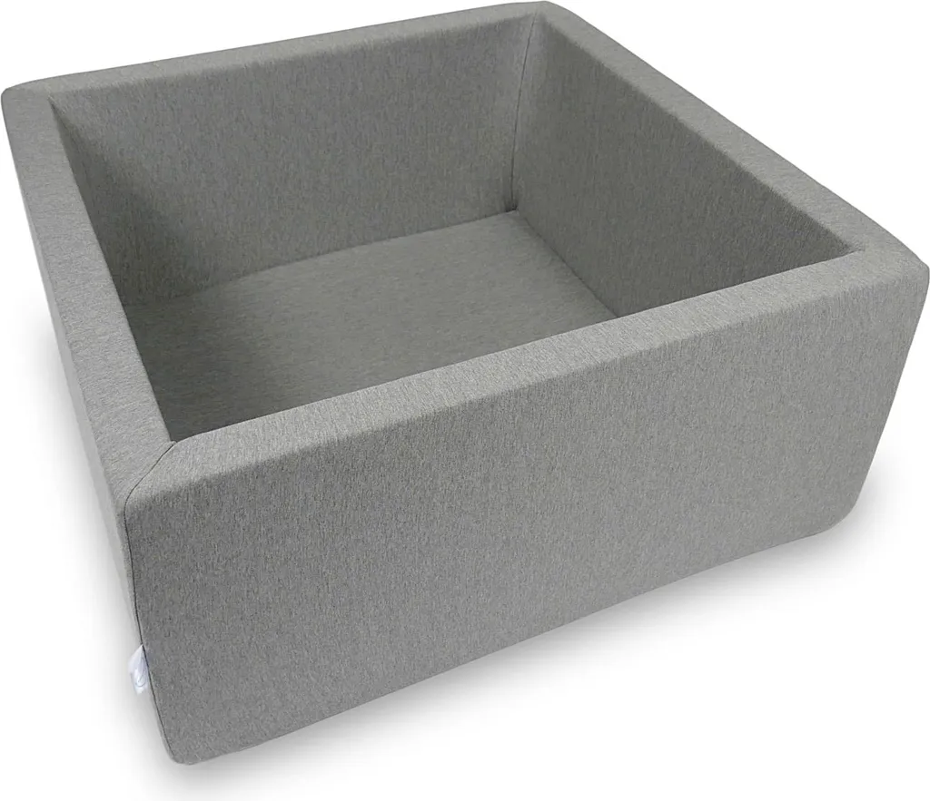 Piscine à sec 90x90x40cm grise sans balles pour aire de jeux enfant