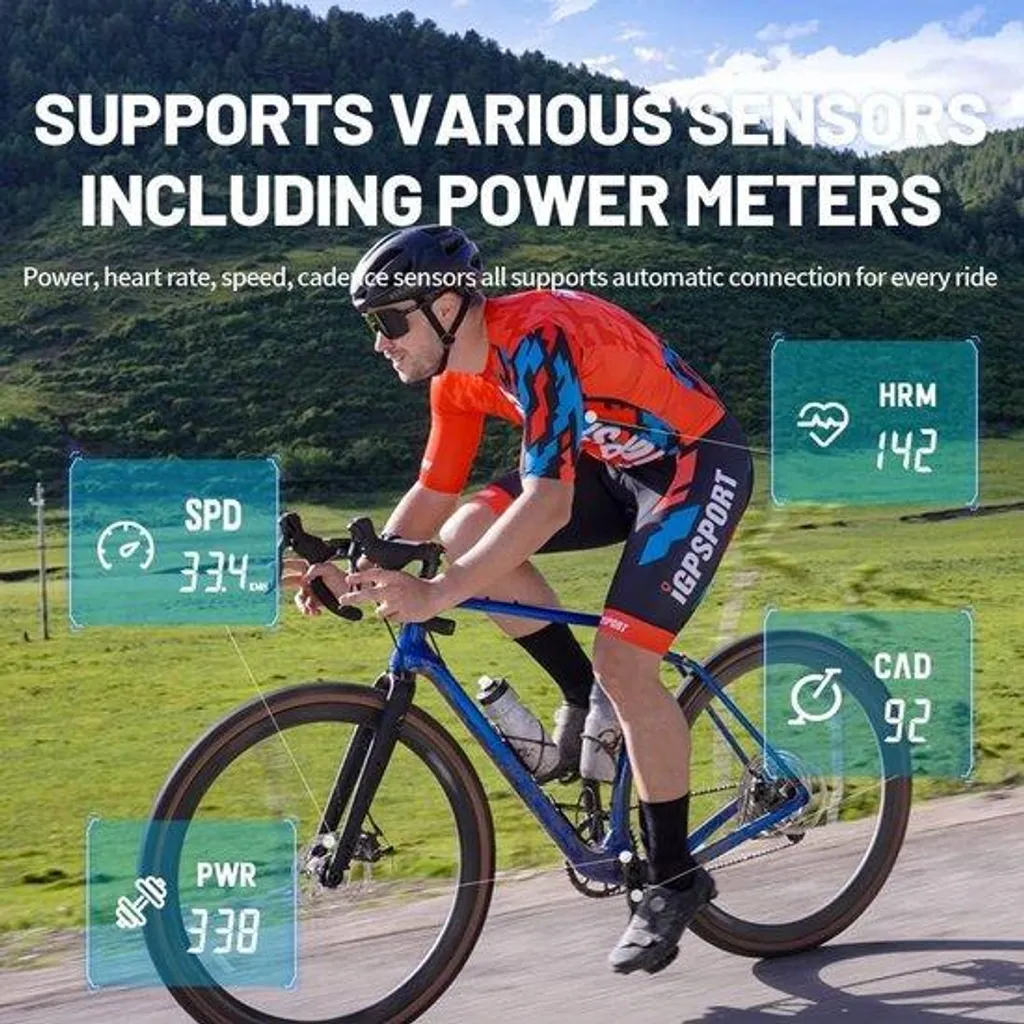 Compteur de vélo étanche IPX7 avec vitesse et autonomie de 40 heures