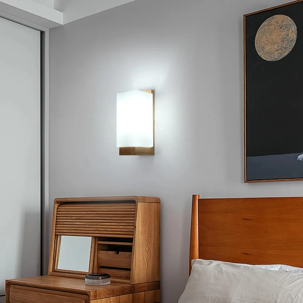 Applique murale LED intérieur 12W variable avec ampoule E27 en verre