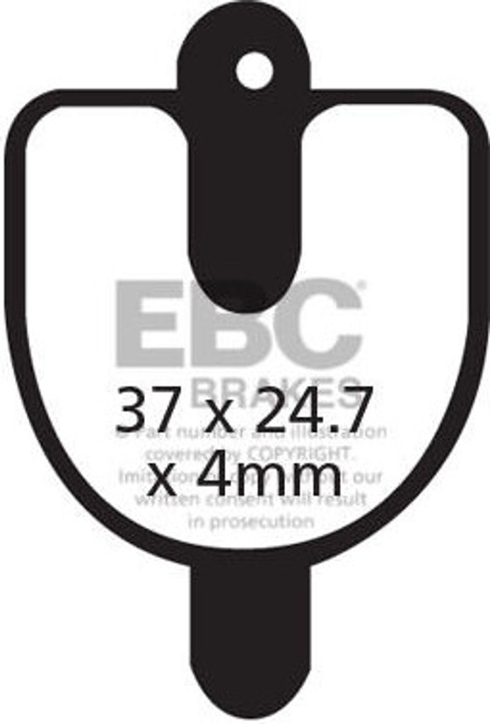 CFA288 - Klocki hamulcowe rowerowe (organiczne) EBC Brakes Zdjęcie produktu 