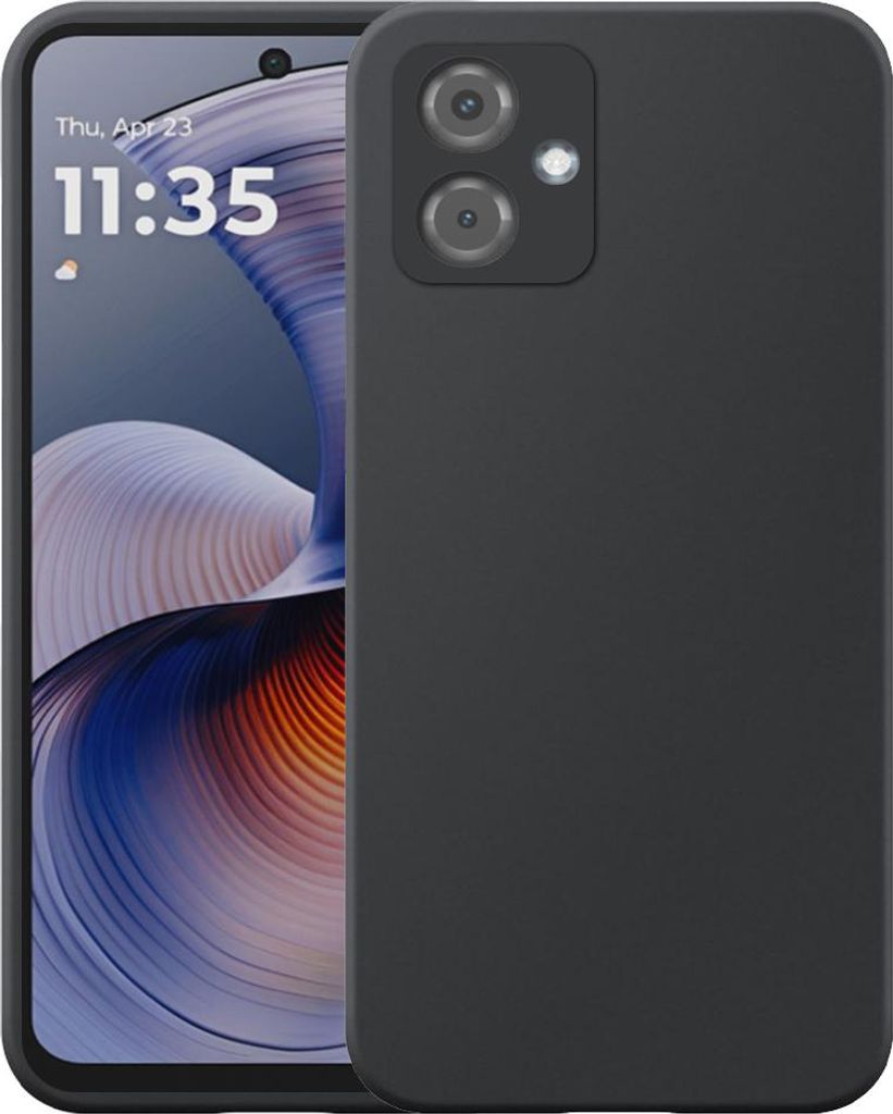 Geeignet für Motorola Moto G55 Phone Case Flexible Silikon TPU Case - Flexible Back Cover Case Silikon TPU - Schwarz - Smartphonics
