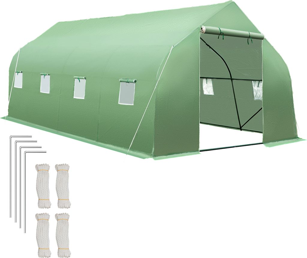 Foliengewächshaus 27 m³, in Zeltform mit 8 Fenstern 600 x Produktbild 1