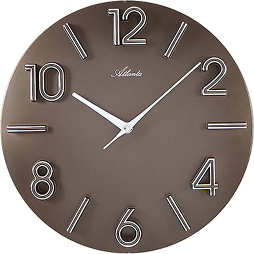 Horloge murale Atlanta 4397/3 brune : lisibilité maximale et précision
