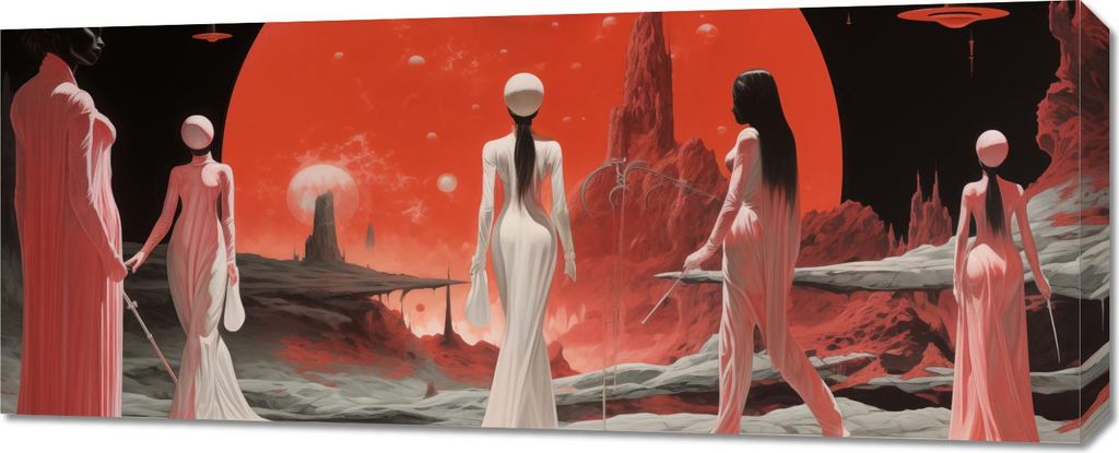 Bild 100x40cm Wanderer aus einer anderen Welt