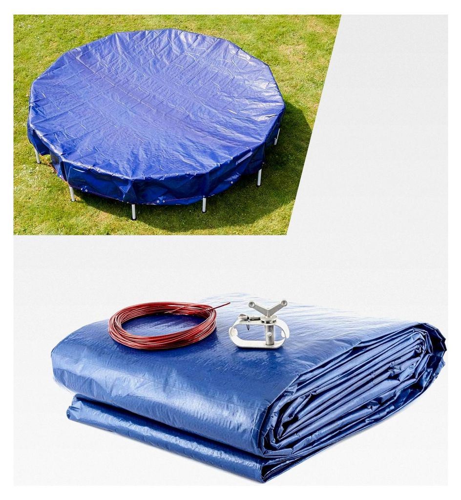 Winter- und Sommer-Poolabdeckung, 2-in-1 Poolplane aus 200g/m² PE-Material, UV-beständige Solarabdeckplane für Winter und Sommer (Rund Ø 520 cm)