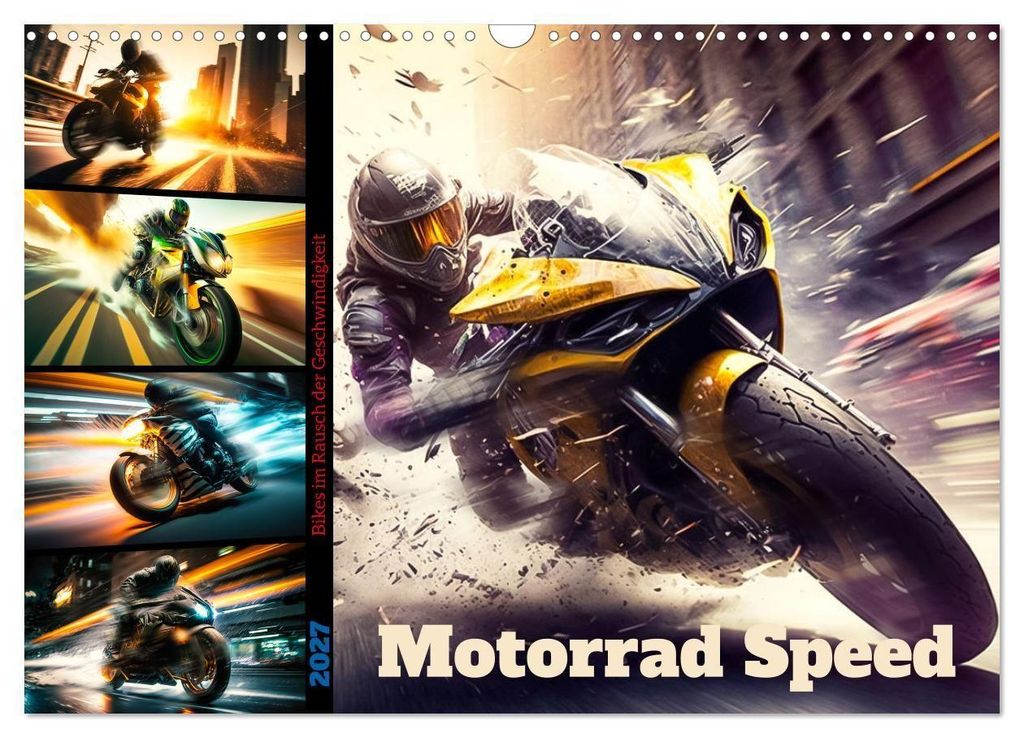 Motorrad Speed (Wandkalender 2027 DIN A3 quer), CALVENDO Produktbild 