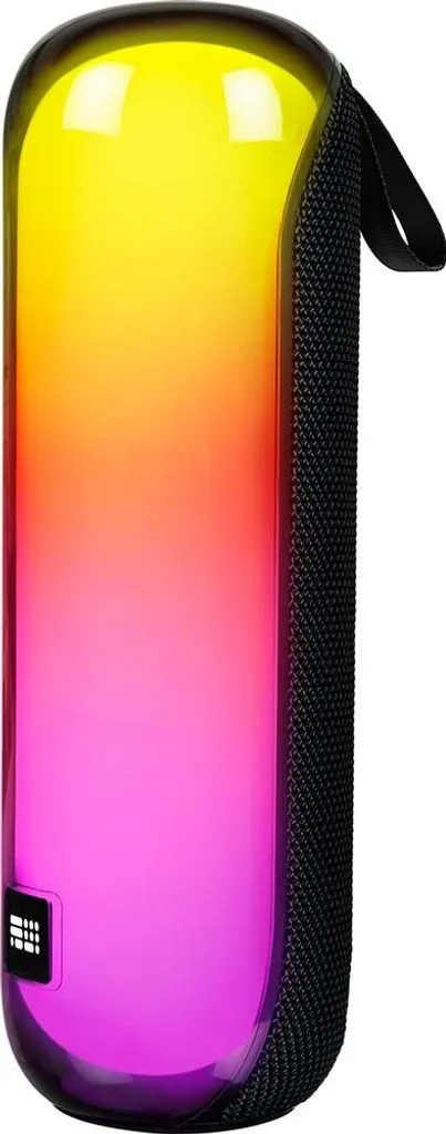 Enceinte BT avec Effet Lumineux 30W Tissu Noir - Son Stéréo Puissant
