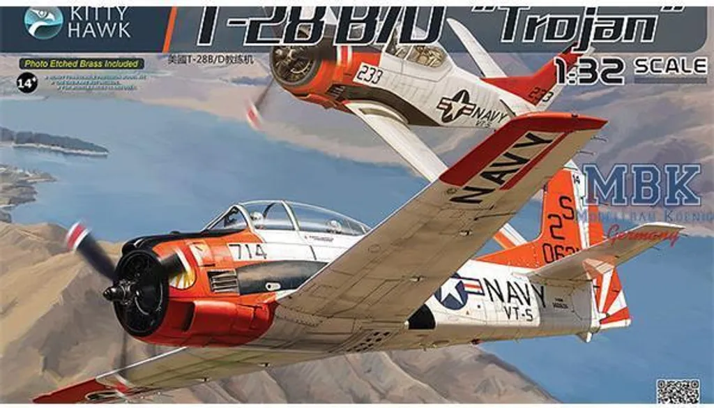 Maquette T-28 B/D Trojan 1/32 Kitty Hawk KH32014 Kit Complet Ultra Réaliste