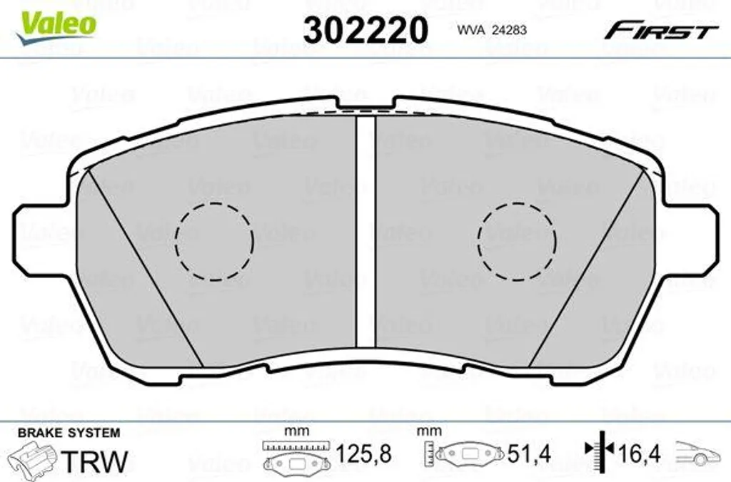 Plaquettes de frein VALEO OE 1550219 : performance et silence au freinage