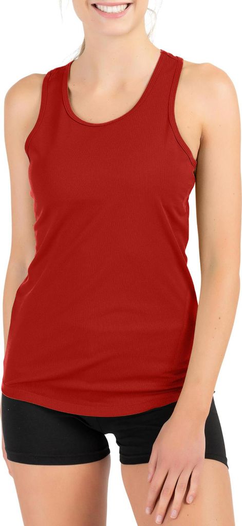 Mivaro Damen Sport Tanktop - Funktions Top aus Polyester, atmungsaktiv und schnelltrocknend, luftiger Schnitt, Größen XS bis 4XL