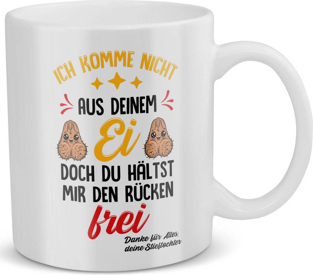 22Feels Stiefpapa Geschenk von Stieftochter Vatertag Bonuspapa Stiefvater Tasse Herrentag Geburtstag Weihnachten Kaffeetasse Patchwork Familie Stie...