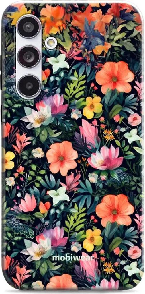 Handyhülle für Galaxy A55 5G, Mobiwear Elite Pro, Bunt-Blumig