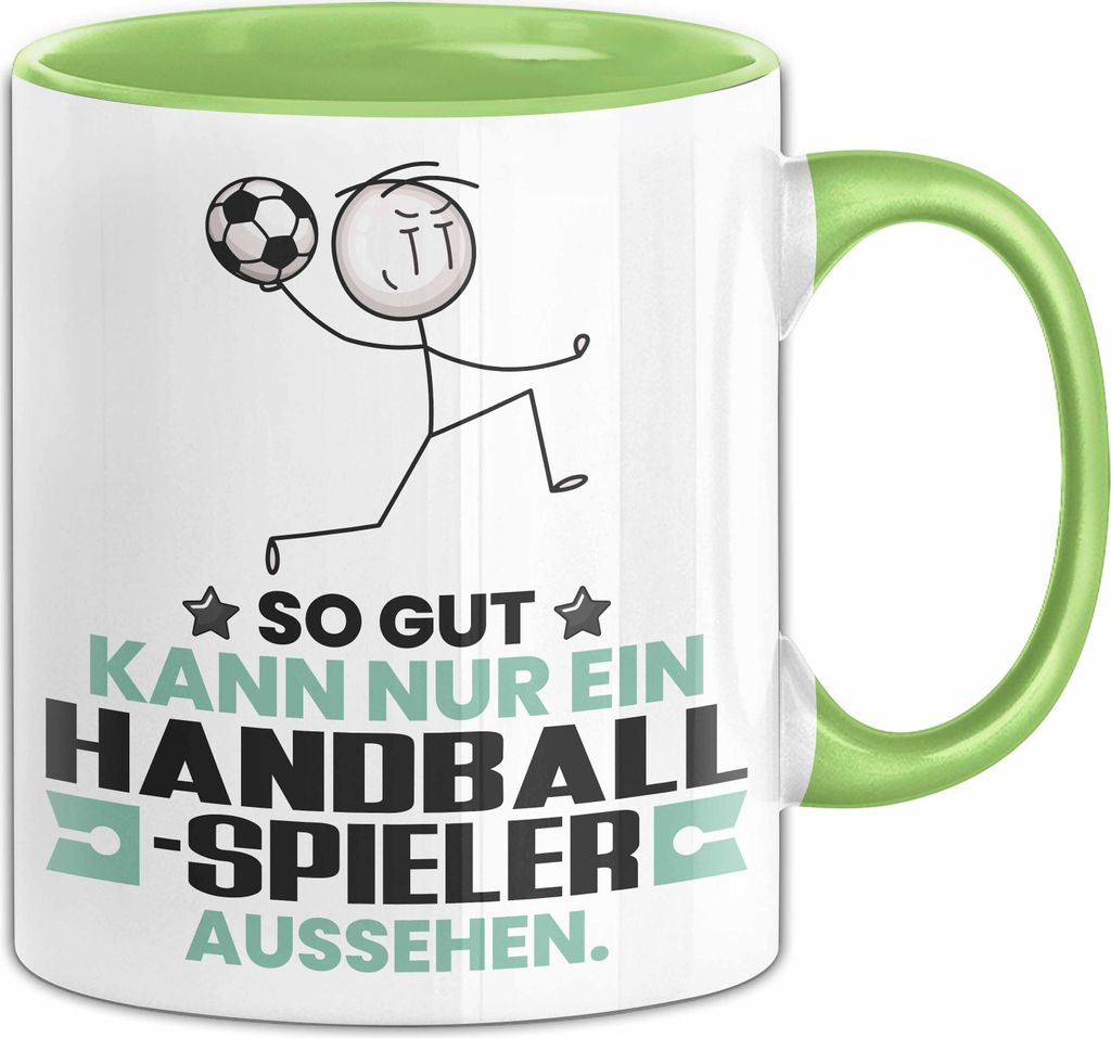 Handballspieler Geschenk Tasse So Gut Kann Nur Ein Handballspieler Aussehen Geschenkidee Kaffee-Becher (Grün)
