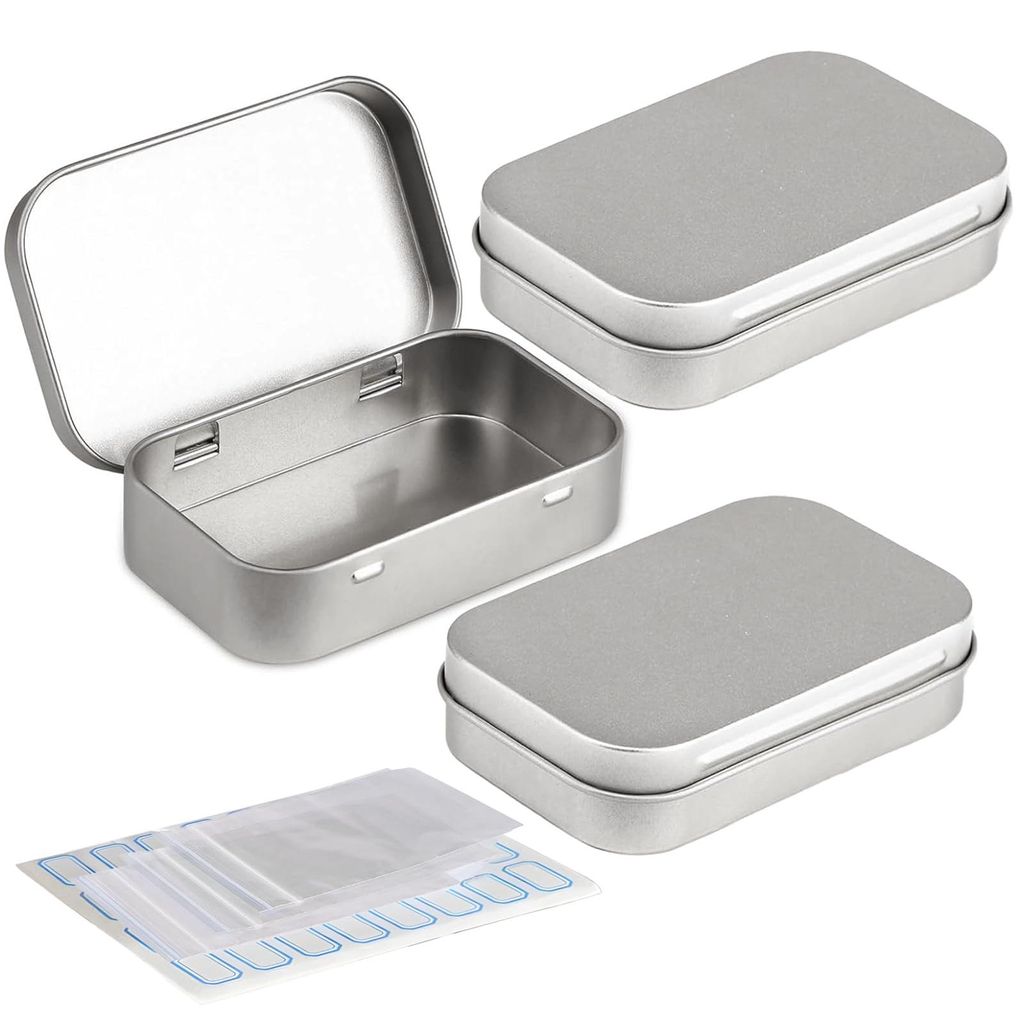 3-teiliges Set aus kleinen Aufbewahrungsdosen aus Metall, Seifendosen aus Metall, Blechdosen mit Deckel, tragbare Blechdosen für Kräuter, Kosmeti...