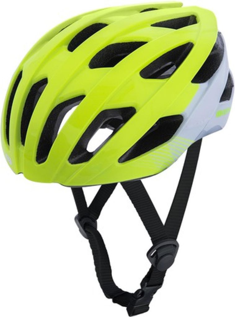 Fahrradhelm RAVEN ROAD, OXFORD (fluoreszierend gelb/weiß, Größe M)