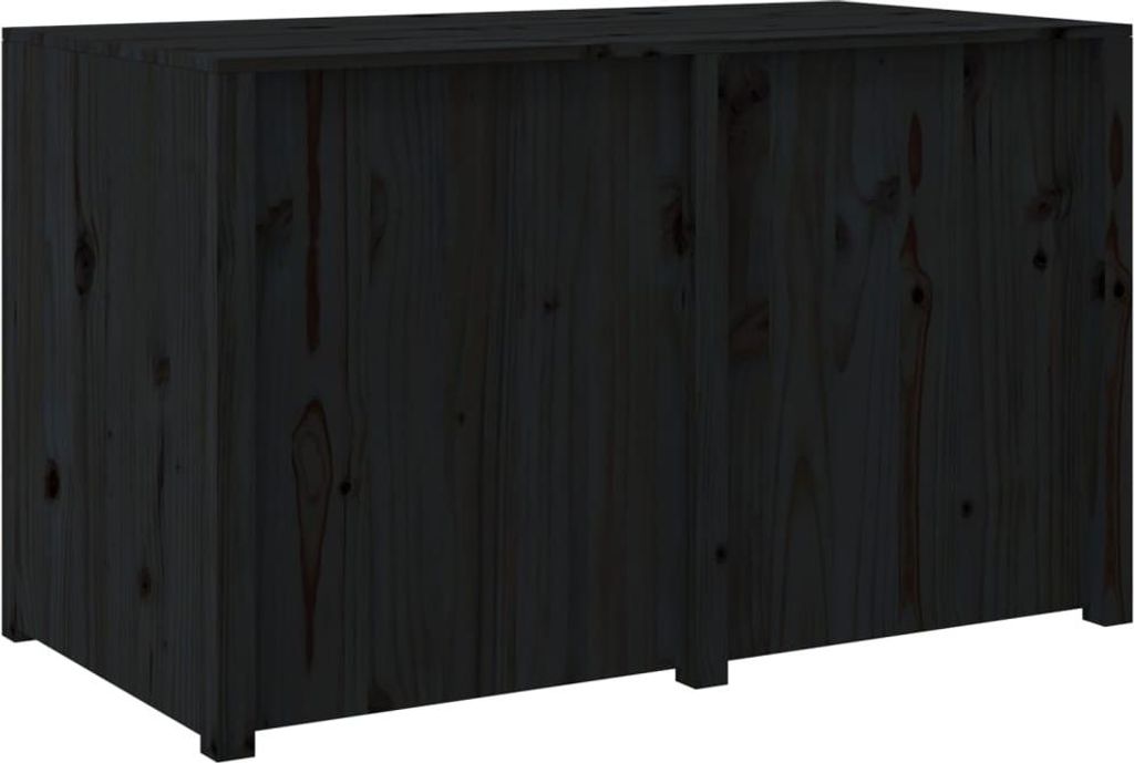 vidaXL Outdoor-Küchenschrank MEPPEL Schwarz 106x55x64 cm Massivholz Kiefer