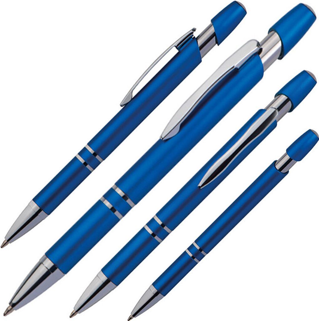 10 Kugelschreiber aus Kunststoff / Farbe: blau Produktbild 