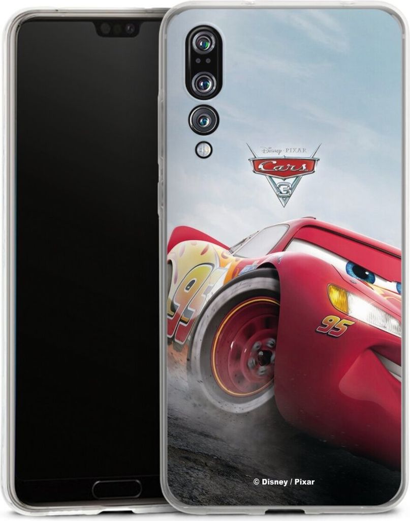 DeinDesign Handyhülle für Huawei P20 Pro Silikon Hülle Case Smartphone Schutzhülle Cars Lightning Mcqueen 95 Offizielles Lizenzprodukt