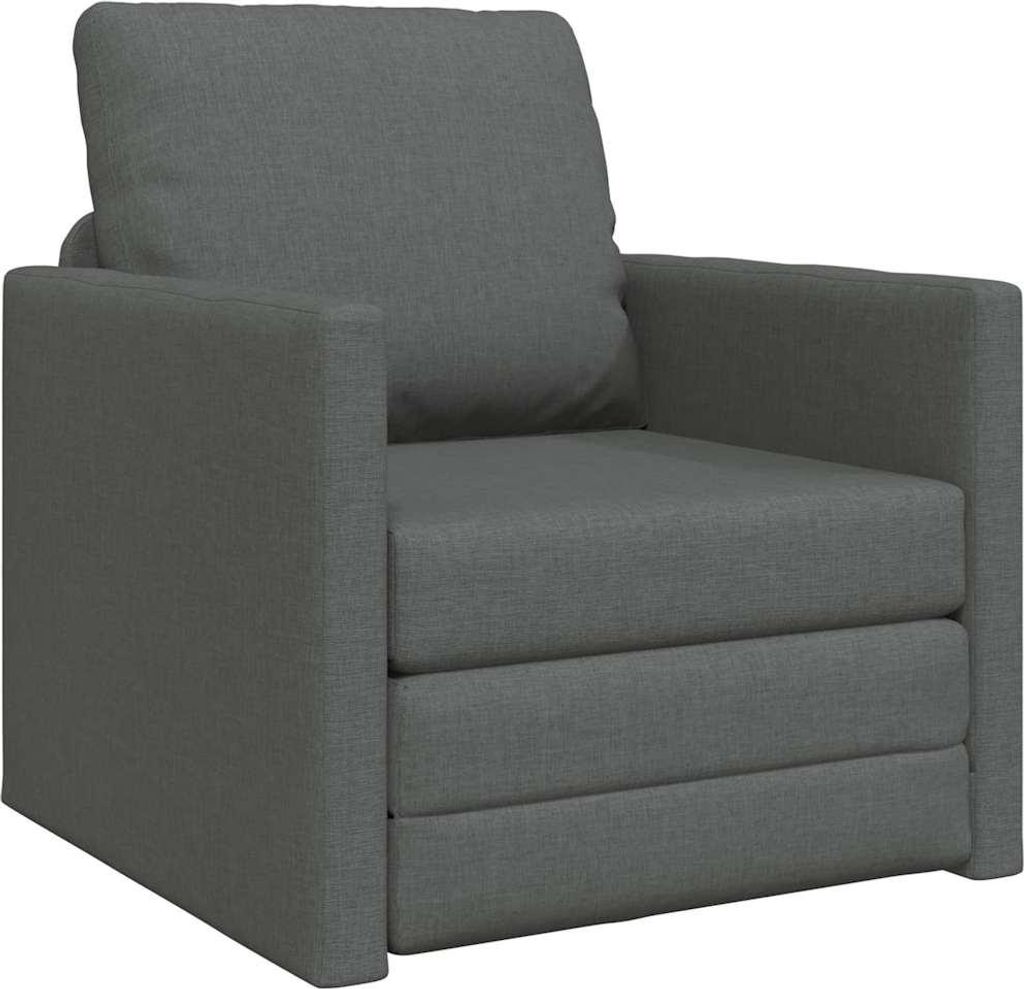 vidaXL Rozkladacia pohovka 60 cm tmavosivá látka Obrázok produktu 