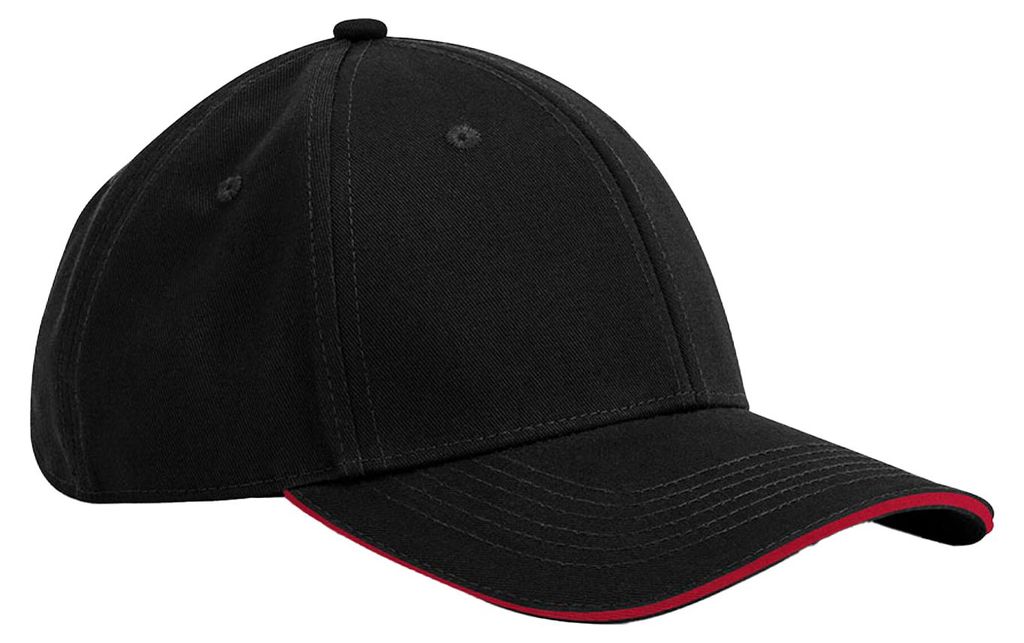 Beechfield - "EarthAware" Kappe Sandwichschirm FK1957 (Einheitsgröße) (Schwarz/Rot)