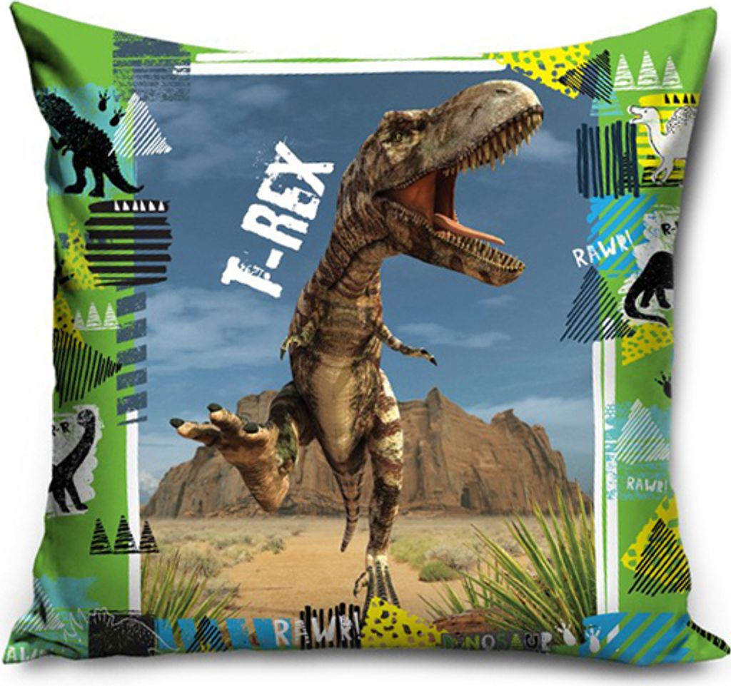 Kinderkissen Dinosaurier T-Rex grün