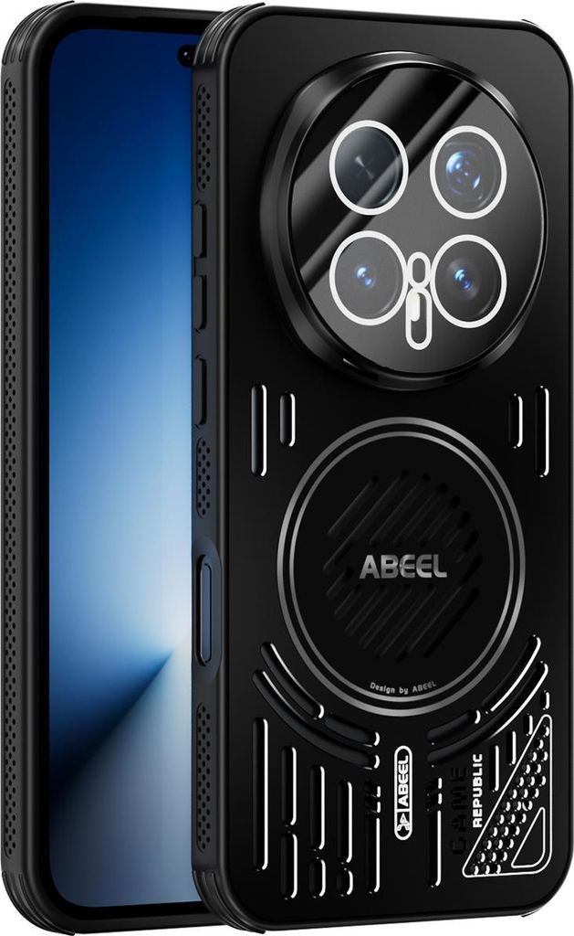 Magnetische Hülle für Honor Magic8 Pro mit Linsenabdeckung, Aluminium Stoßfestes Schutzhülle mit Wärmeableitung Schwarz