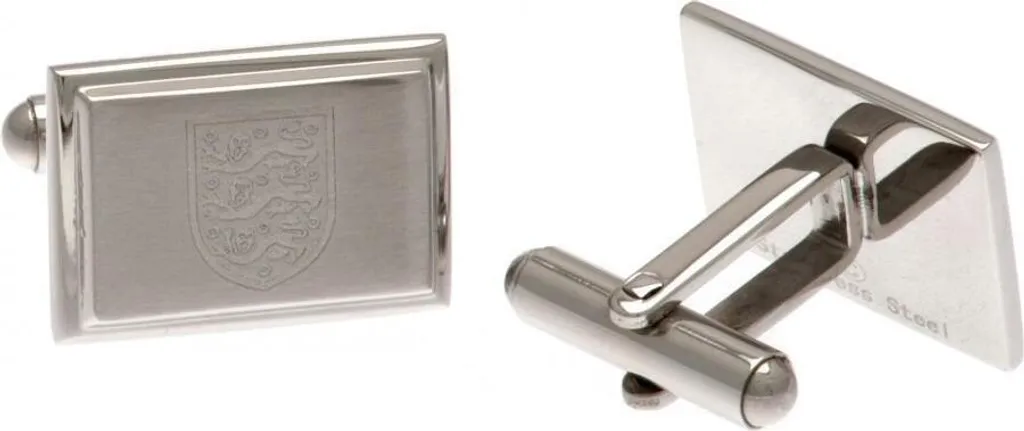 Boutons de manchette en acier inoxydable TA2498 Angleterre FA Argent