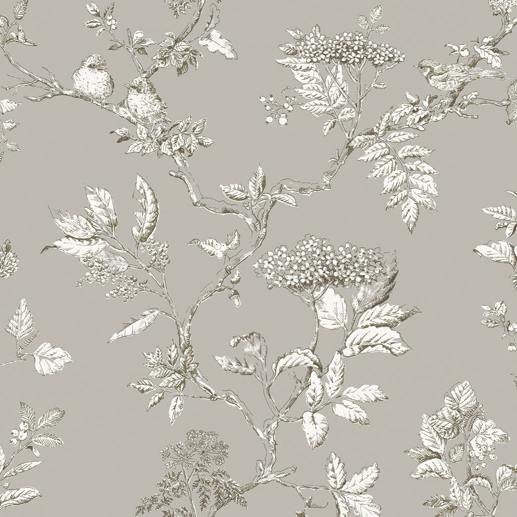 Vliestapete 113347 Laura Ashley Elderwood Grau Produktbild 