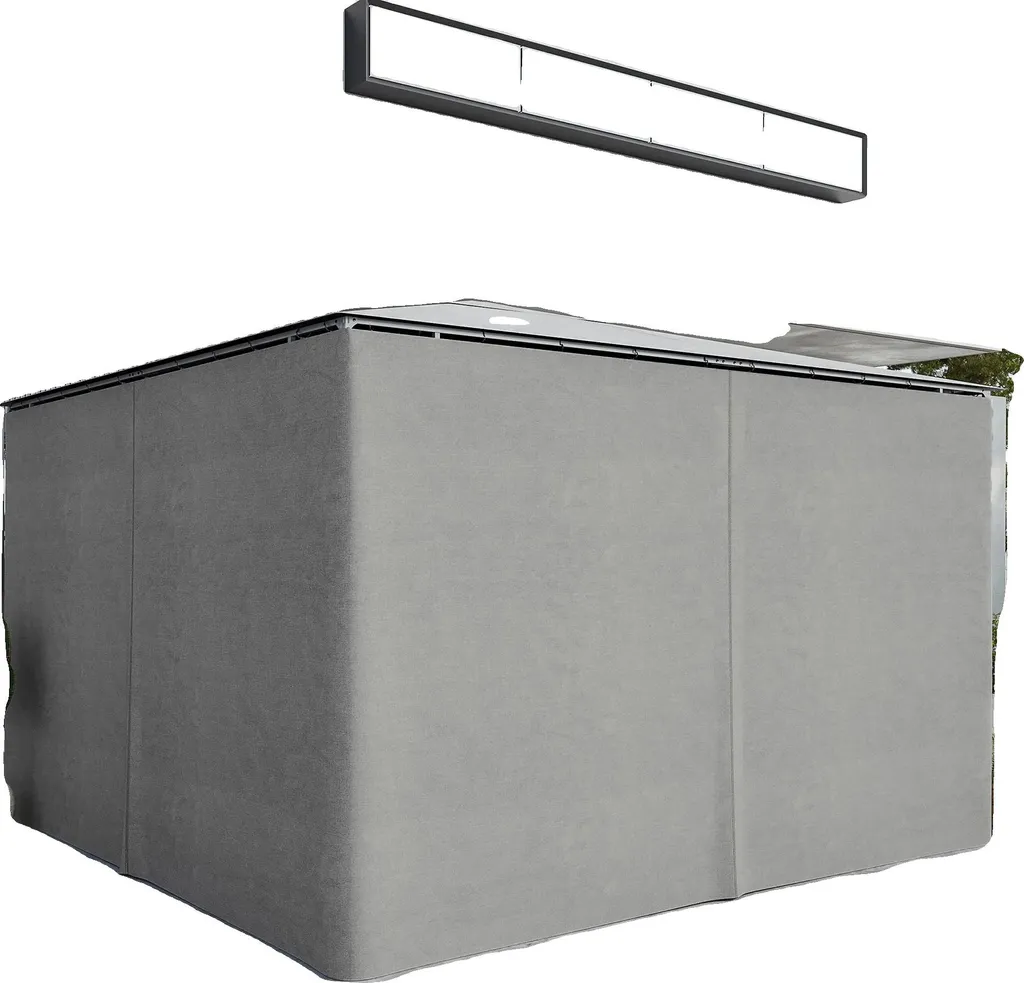 Lot de 4 Parois Latérales Gazebo 3,5 x 2 m - Gris Clair Universel