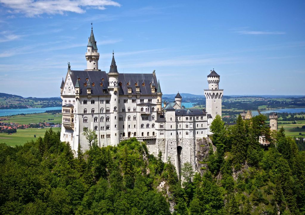 hansepuzzle 41552 - Neuschwanstein Puzzle, 260 Teile, Orte, 41,0 x 28,0cm mit hochwertiger Aufbewahrung, Kartonbox und wiederverschließbarem Beutel