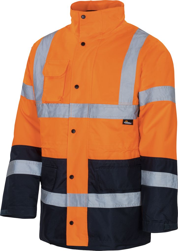 Arbeitsjacke Warnschutz-K-Parka 2in1,Orange Größe XXL