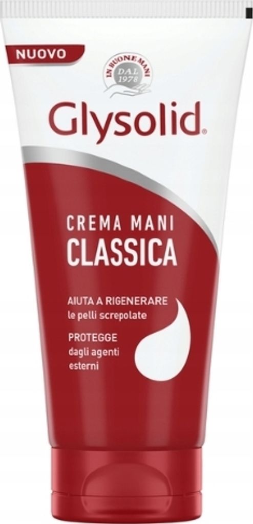 A product shot of a Glysolid hand cream tube.