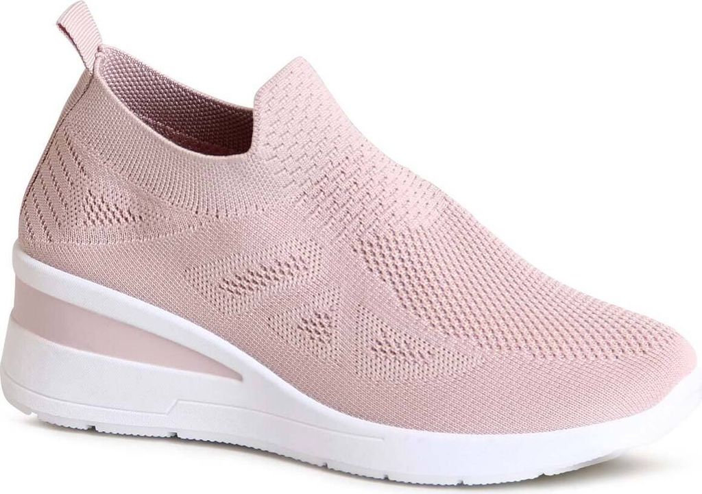 topschuhe24 2705 Damen Keil Sneaker Light Slipper, Farbe:Rosa, Größe:39 EU