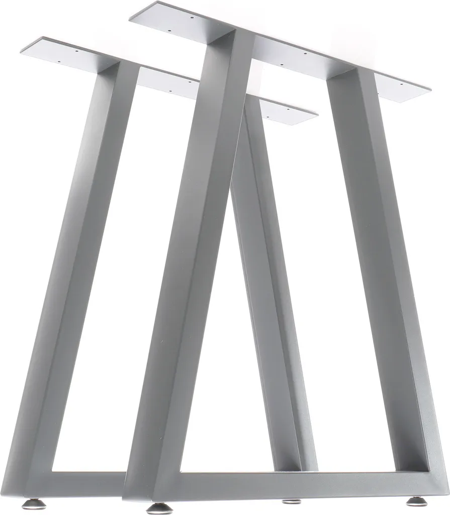 Base Tavolo Industrial Chic XPOtool Grigio - Set 2 Gambe Trapezoidali